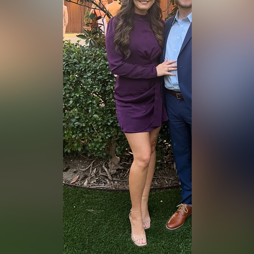 BCBG Generation Long Sleeve Dark Purple/Plum mini dress Size 4